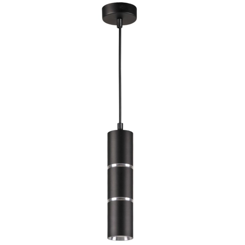 Lampa wisząca Polux Bamboo 4320 czarno-srebrna tuba 1xGU10 x 10W 1 szt.