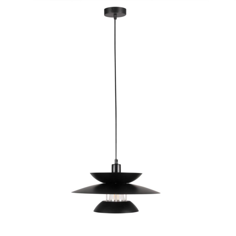 Lampa wisząca Polux Berit 7635 czarna skandynawska 1xE27 x 20W 1 szt.