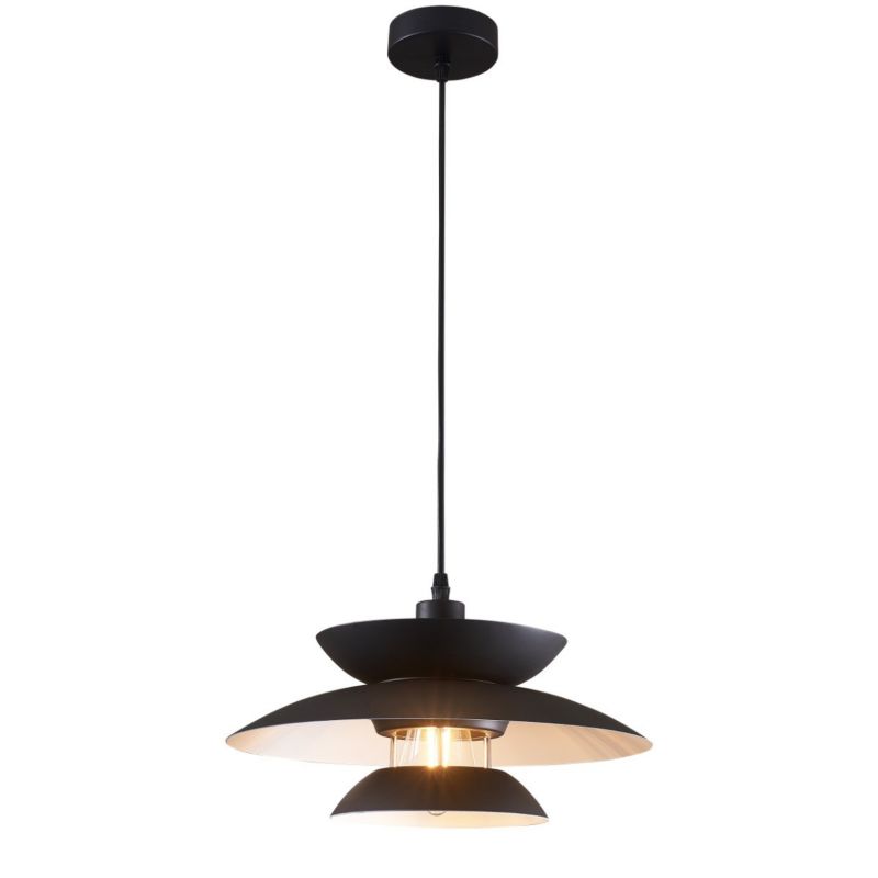Lampa wisząca Polux Berit 7635 czarna skandynawska 1xE27 x 20W 1 szt.