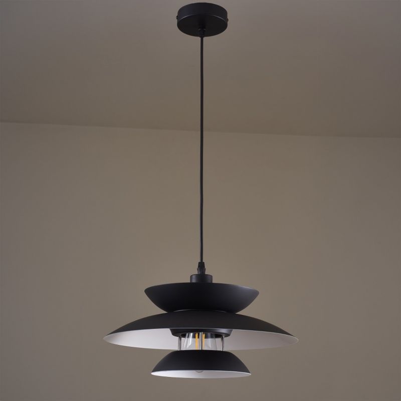 Lampa wisząca Polux Berit 7635 czarna skandynawska 1xE27 x 20W 1 szt.