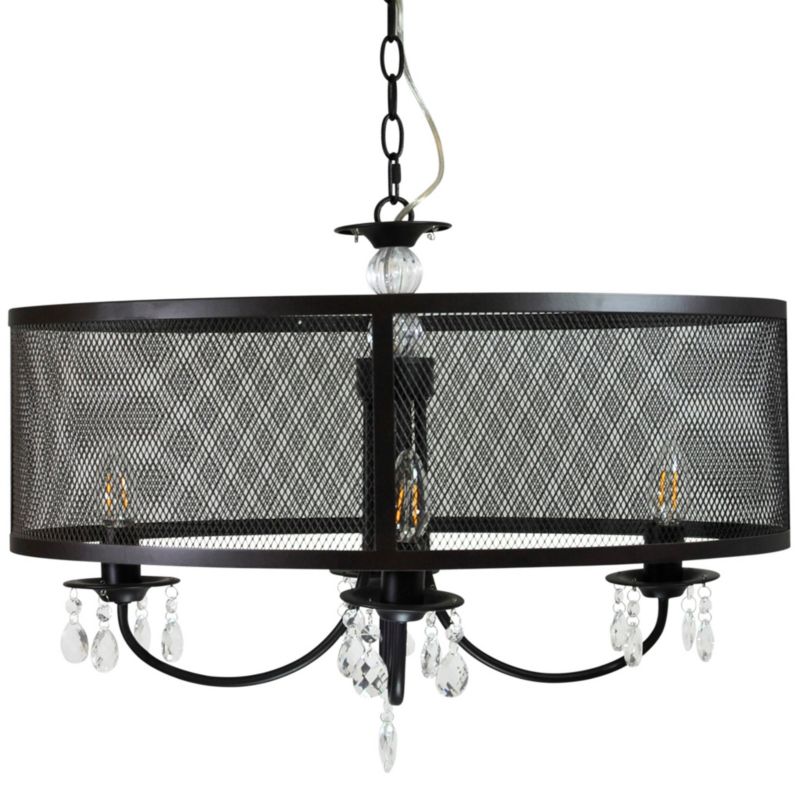 Lampa wisząca Polux Bresso  czarna wym: 100 x 30 x 60 cm 4xE14 x  1 szt.