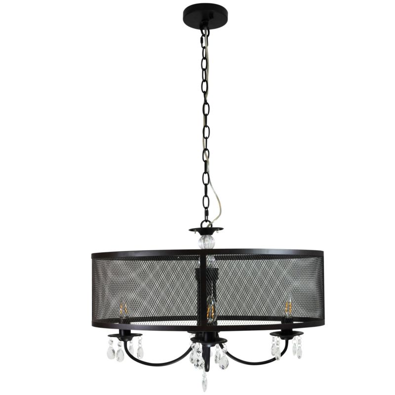 Lampa wisząca Polux Bresso  czarna wym: 100 x 30 x 60 cm 4xE14 x  1 szt.
