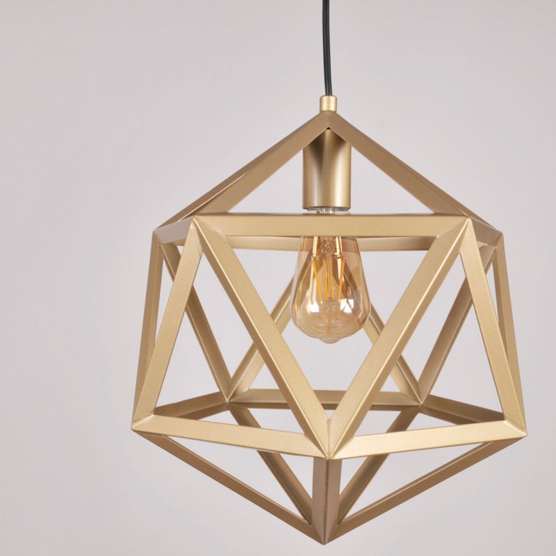 Lampa wisząca Polux Denmark  złota wym: 120 x 35 x 35 cm 1xE27 x  1 szt.