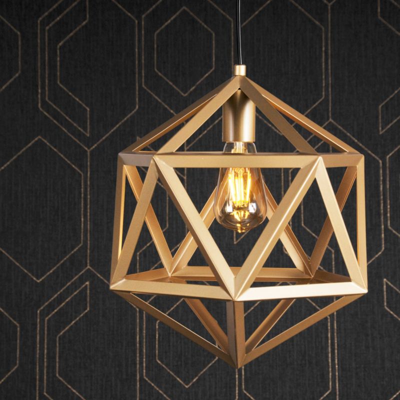 Lampa wisząca Polux Denmark  złota wym: 120 x 35 x 35 cm 1xE27 x  1 szt.
