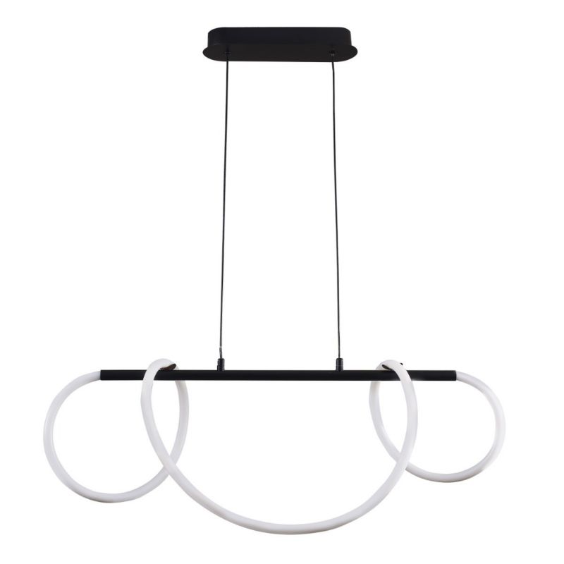 Lampa wisząca Polux Emma 9080 czarno-biała nowoczesna wbudowany LED 38W ...