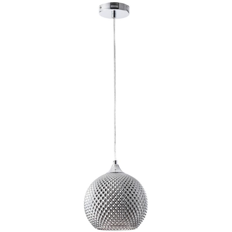 Lampa wisząca Polux Empira chromowana szkło metalizowane wym: 120 x 20 x 20 cm 1xE27 x 20W 1 szt.