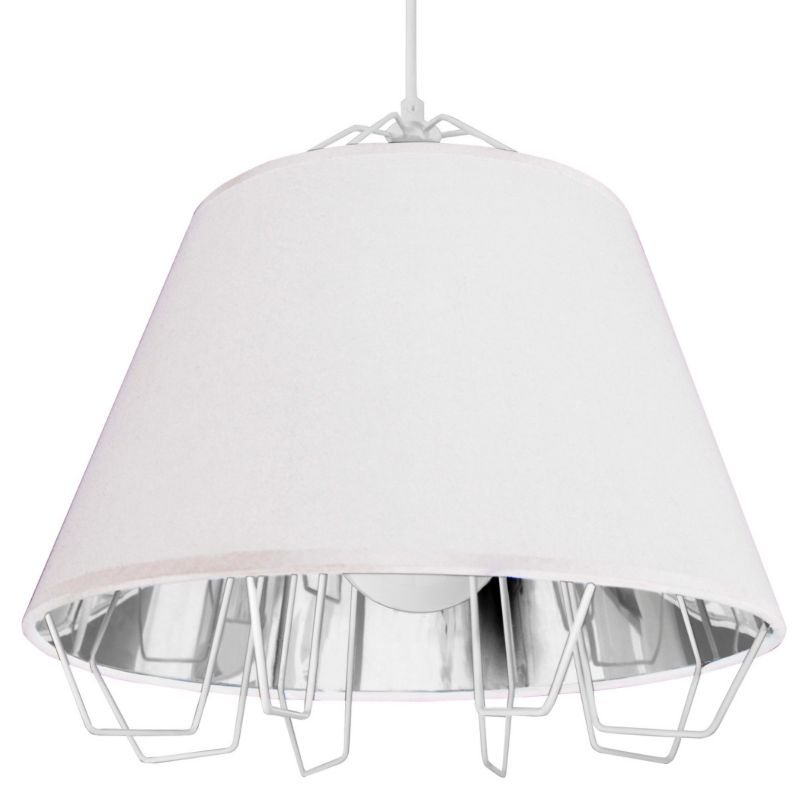 Lampa wisząca Polux Falun  biało-srebrna wym: 150 x 34 x 36 cm 1xE27 x 20W 1 szt.