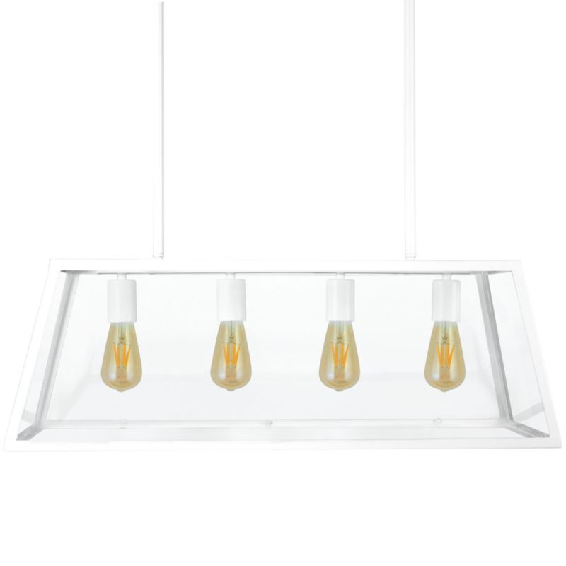 Lampa wisząca Polux Finland  biała wym: 131 x 30,5 x 78 cm 4xE27 x  1 szt.