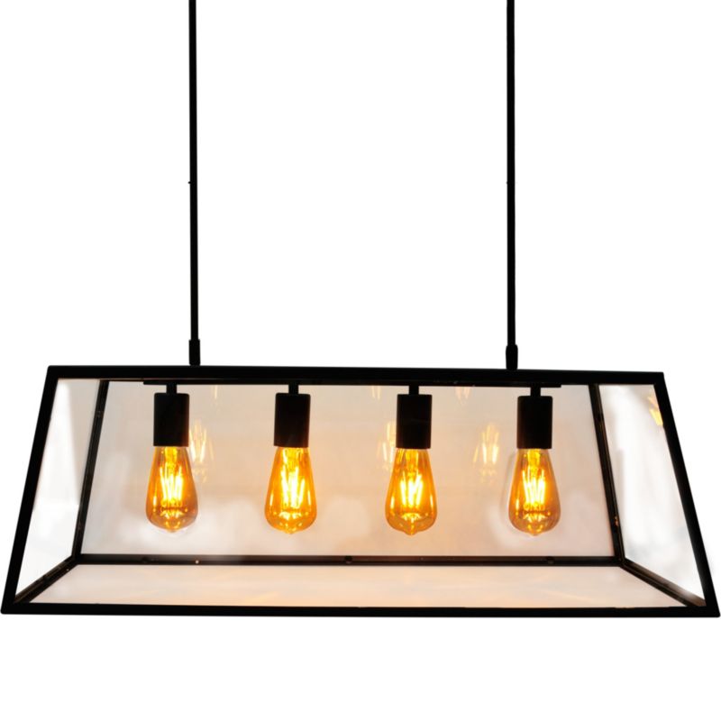 Lampa wisząca Polux Finland  czarna wym: 131 x 30,5 x 78 cm 4xE27 x 20W 1 szt.