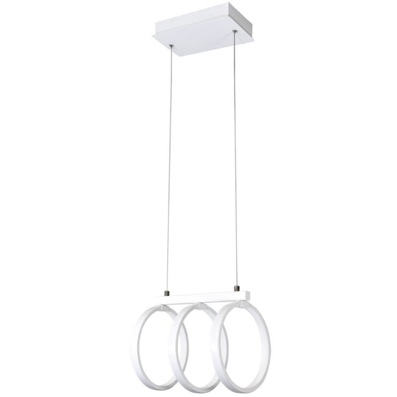 Lampa wisząca Polux Flint  biała wym: 120 x 18 x 25 cm wbudowany LED 34W 1 szt.
