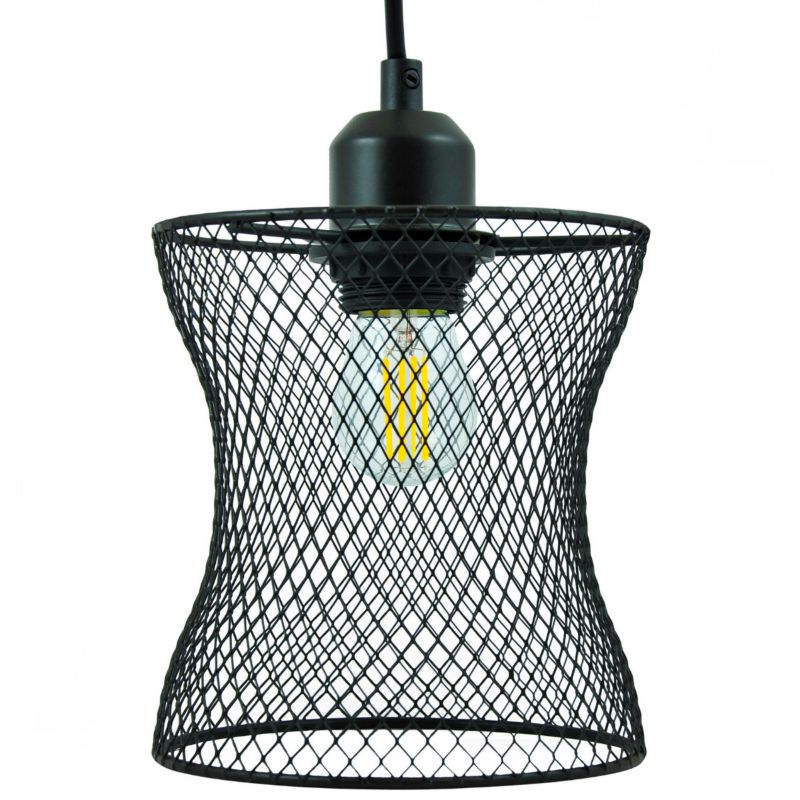 Lampa wisząca Polux Haslo  czarna wym: 150 x 22 x 15 cm 1xE27 x  1 szt.