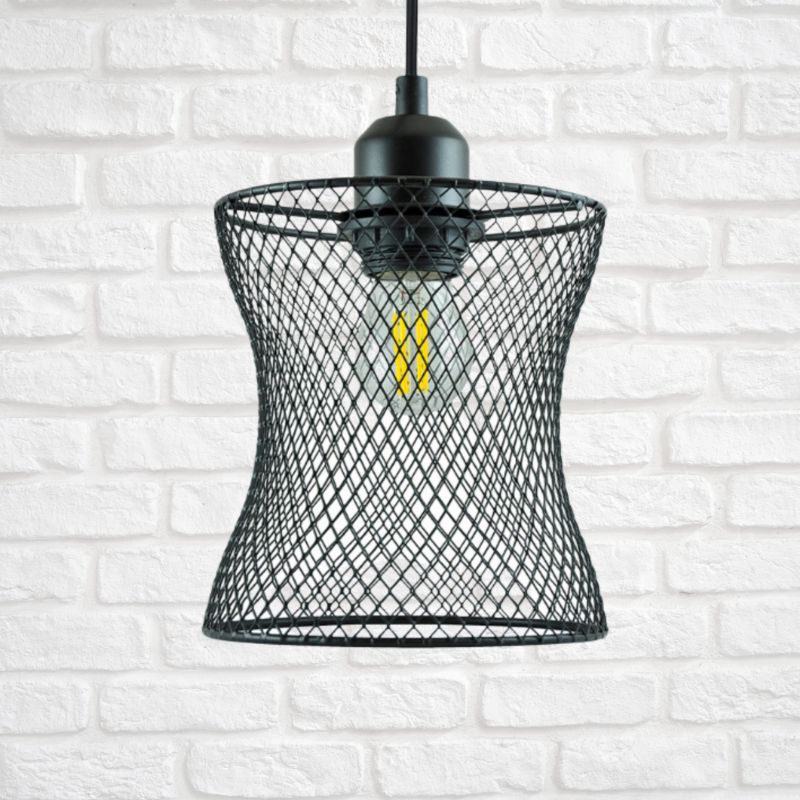 Lampa wisząca Polux Haslo  czarna wym: 150 x 22 x 15 cm 1xE27 x  1 szt.