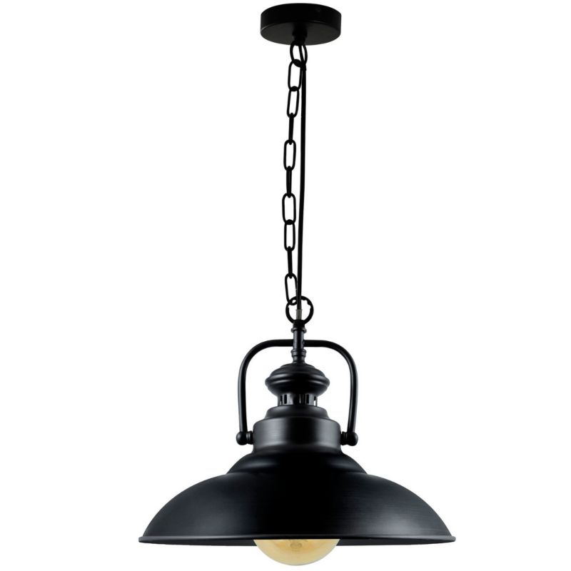 Lampa wisząca Polux Iceland czarna retro 1xE27 x 20W 1 szt.