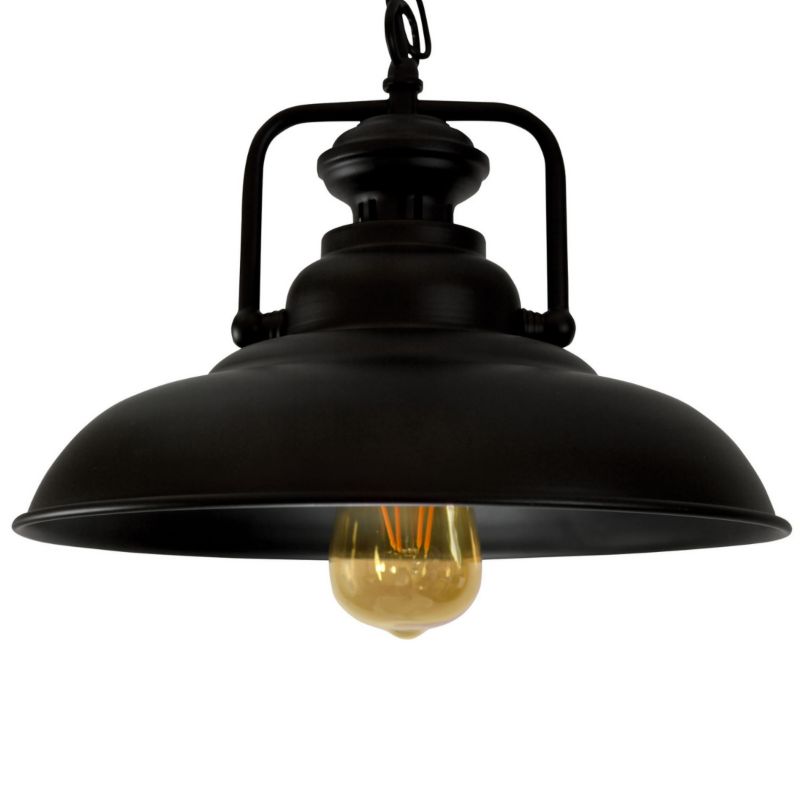 Lampa wisząca Polux Iceland  czarna retro 1xE27 x 20W 1 szt.