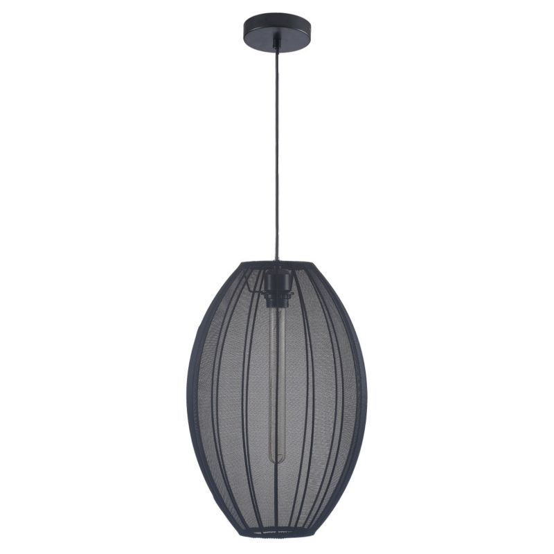Lampa wisząca Polux Karei czarna wym: 120 x 30 x 30 cm 1xE27 x  1 szt.