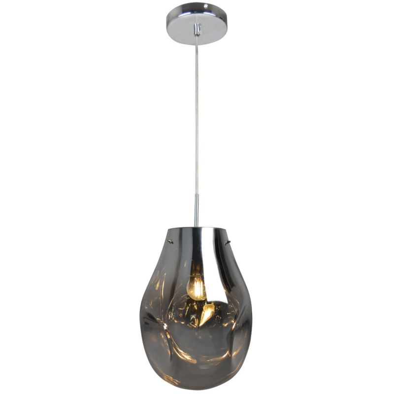 Lampa wisząca Polux Kimberly  czarna-chromowana wym: 120 x 20 x 20 cm 1xE27 x  1 szt.