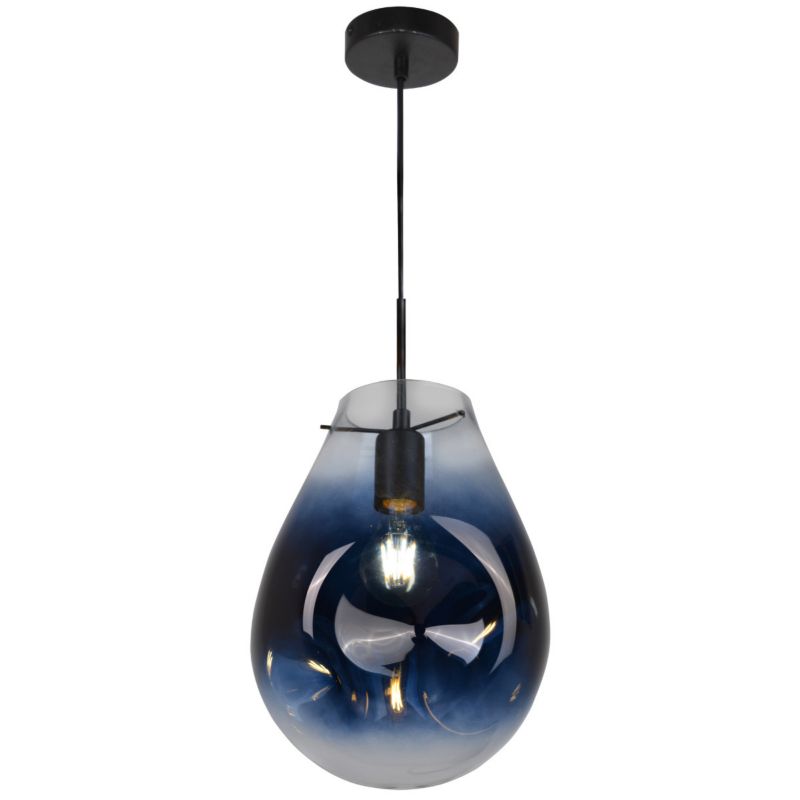 Lampa wisząca Polux Kimberly  niebiesko-czarna wym: 120 x 20 x 20 cm 1xE27 x 20W 1 szt.
