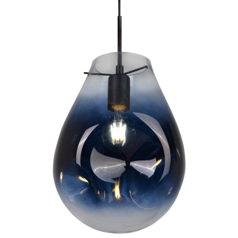 Lampa wisząca Polux Kimberly  niebiesko-czarna wym: 120 x 20 x 20 cm 1xE27 x 20W 1 szt.
