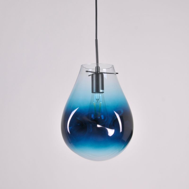 Lampa wisząca Polux Kimberly  niebiesko-czarna wym: 120 x 20 x 20 cm 1xE27 x 20W 1 szt.