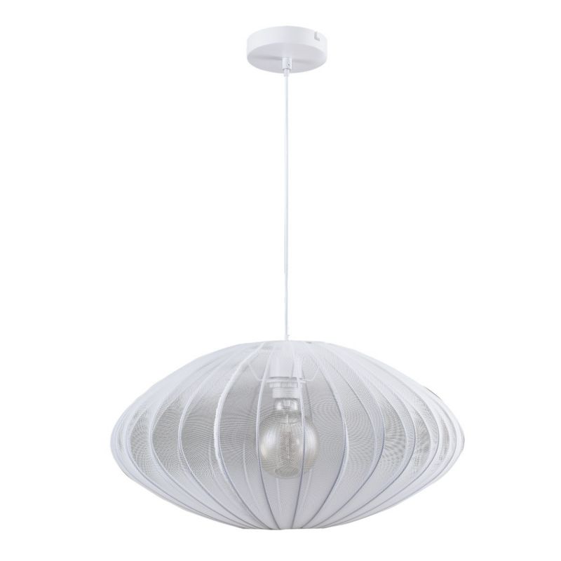 Lampa wisząca Polux Kinu biała wym: 120 x 50 x 50 cm 1xE27 x  1 szt.