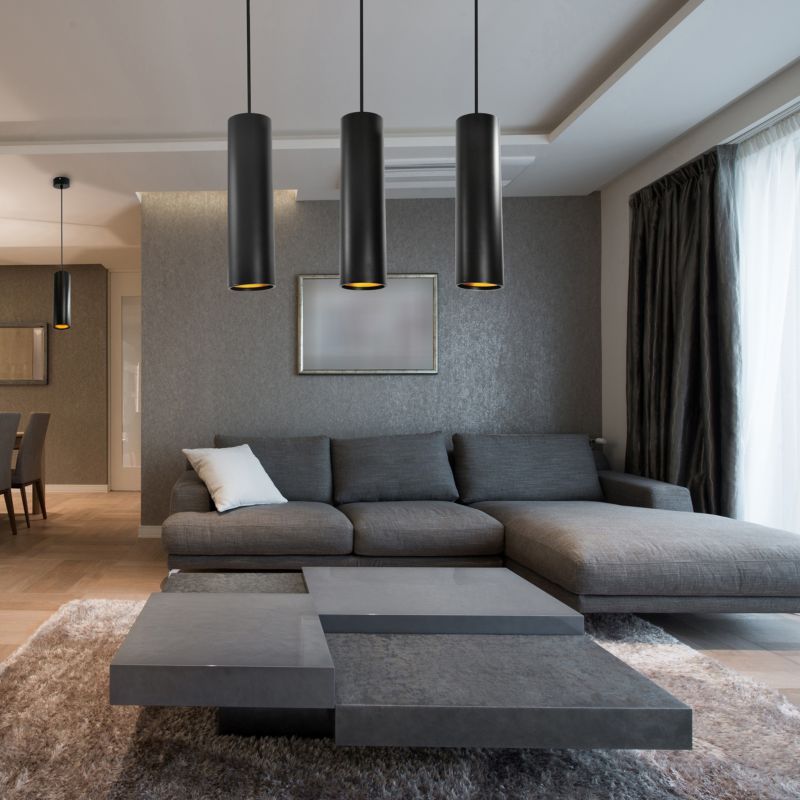 Lampa wisząca Polux Lati 7583 czarno-złota tuby 3xGU10 x 8W 1 szt.