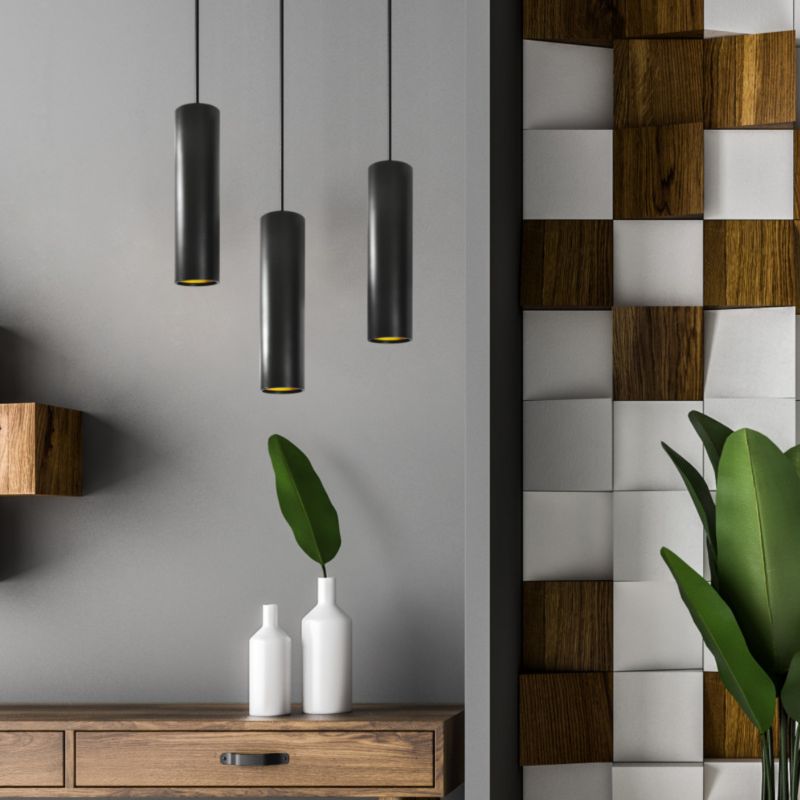 Lampa wisząca Polux Lati 7583 czarno-złota tuby 3xGU10 x 8W 1 szt.
