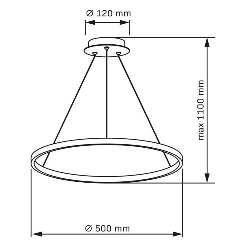 Lampa wisząca Polux Lea 0000 nikiel-biała ring wbudowany LED 20W 1 szt.