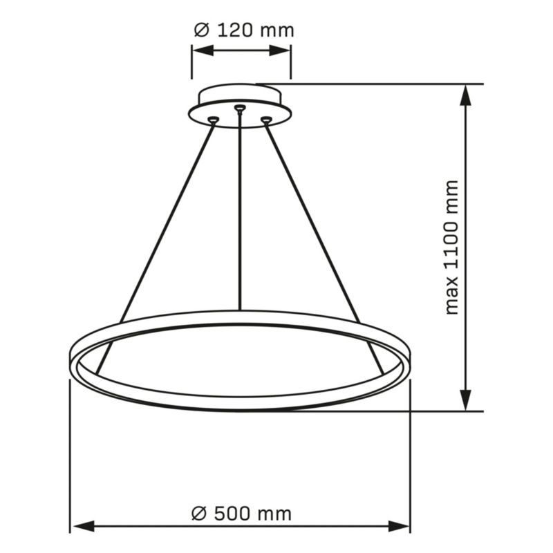 Lampa wisząca Polux Lea 0000 nikiel-biała ring wbudowany LED 20W 1 szt.