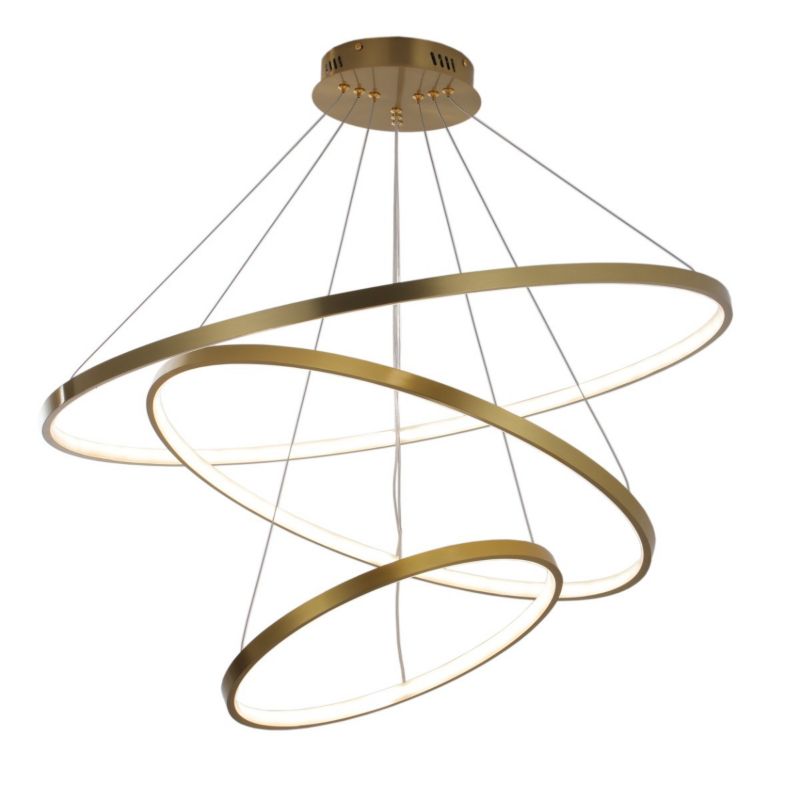 Lampa wisząca Polux Lea 0031 złoto-biała ring wbudowany LED 60W 1 szt.