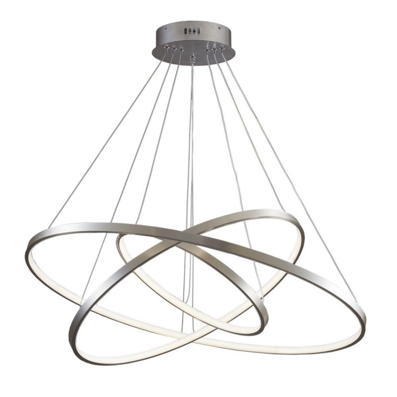 Lampa wisząca Polux Lea 0048 chromowana biała ring wbudowany LED 60W 1 szt.