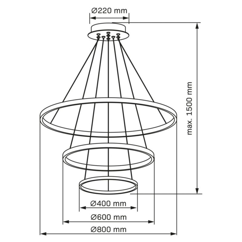 Lampa wisząca Polux Lea 0048 chromowana biała ring wbudowany LED 60W 1 szt.