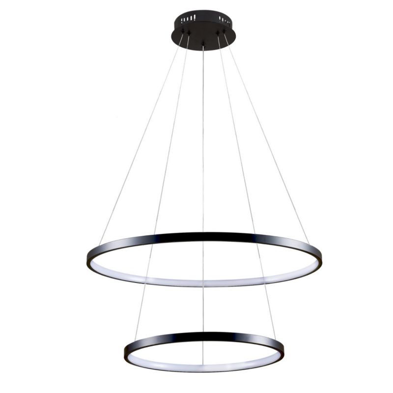 Lampa wisząca Polux Lea 9172 czarno-biała ring wbudowany LED 35W 1 szt.