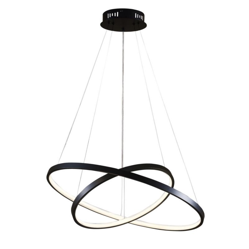 Lampa wisząca Polux Lea 9172 czarno-biała ring wbudowany LED 35W 1 szt.