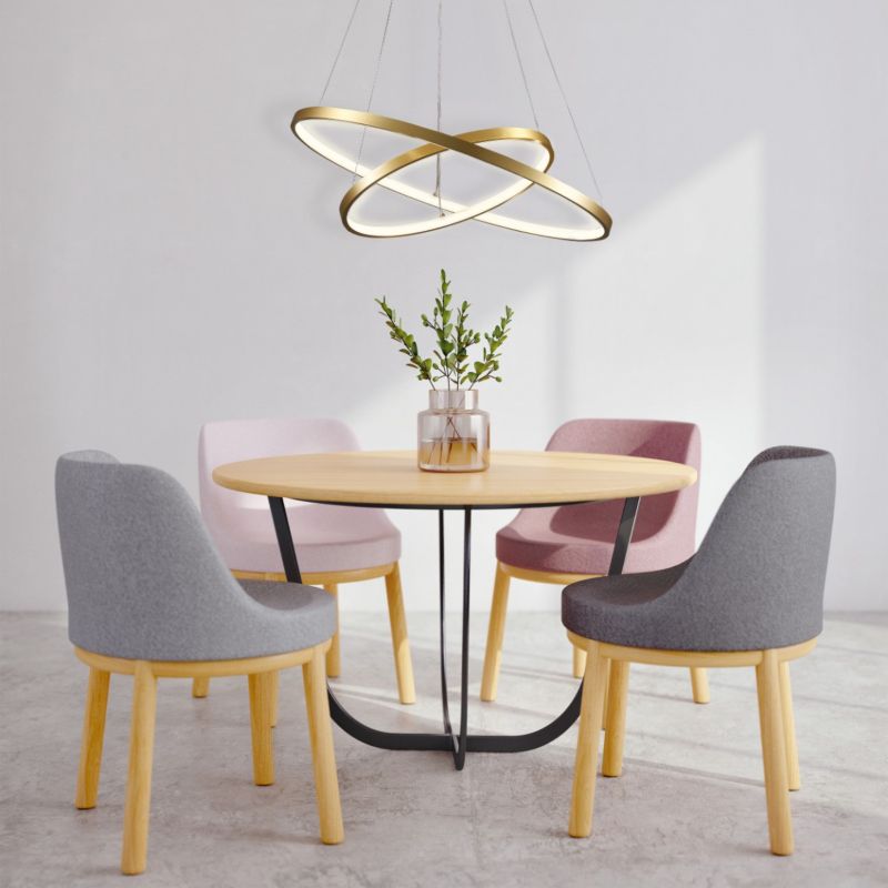 Lampa wisząca Polux Lea 9189 złoto-biała ring wbudowany LED 35W 1 szt.