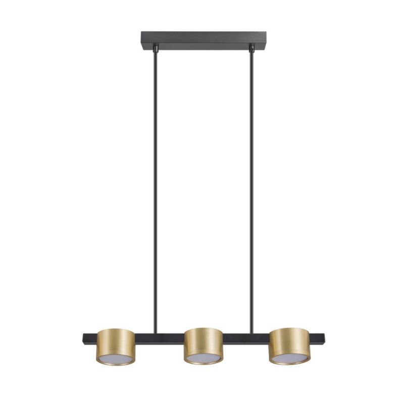Lampa wisząca Polux Mirella złoto-czarna wym: 100 x 50 x 8,3 cm 3xGX53 x  1 szt.