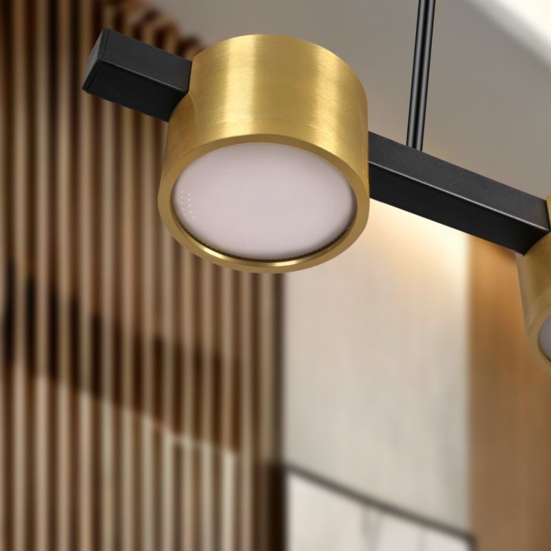 Lampa wisząca Polux Mirella złoto-czarna wym: 100 x 50 x 8,3 cm 3xGX53 x  1 szt.