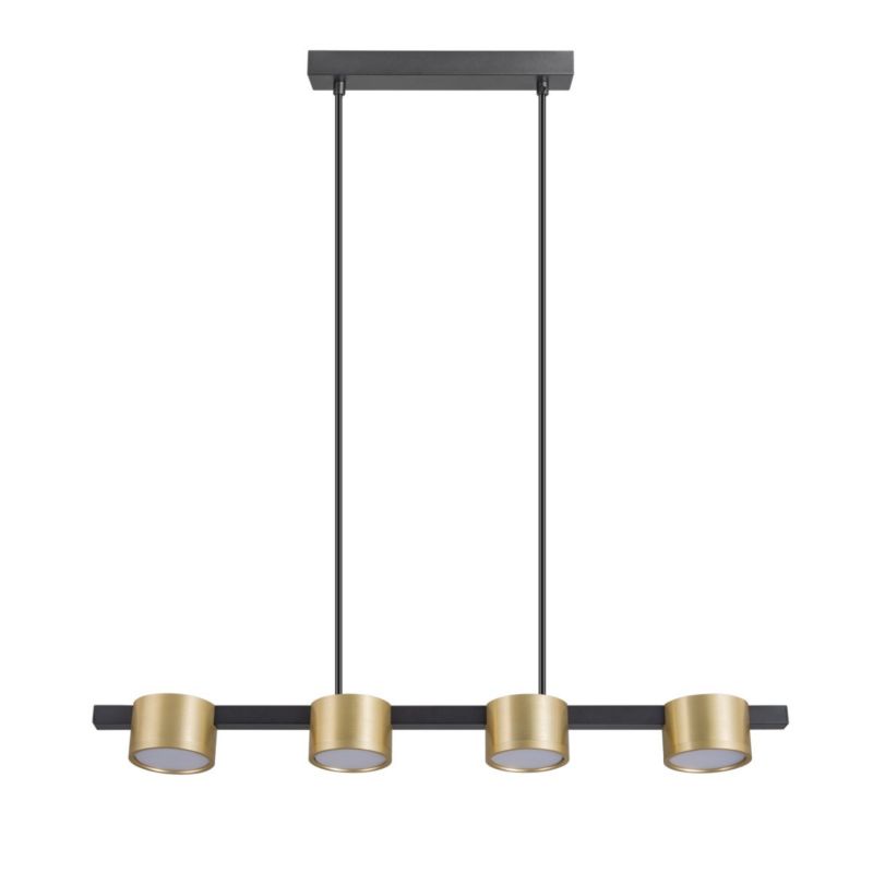 Lampa wisząca Polux Mirella złoto-czarna wym: 100 x 67,5 x 8,3 cm 4xGX53 x 10W 1 szt.
