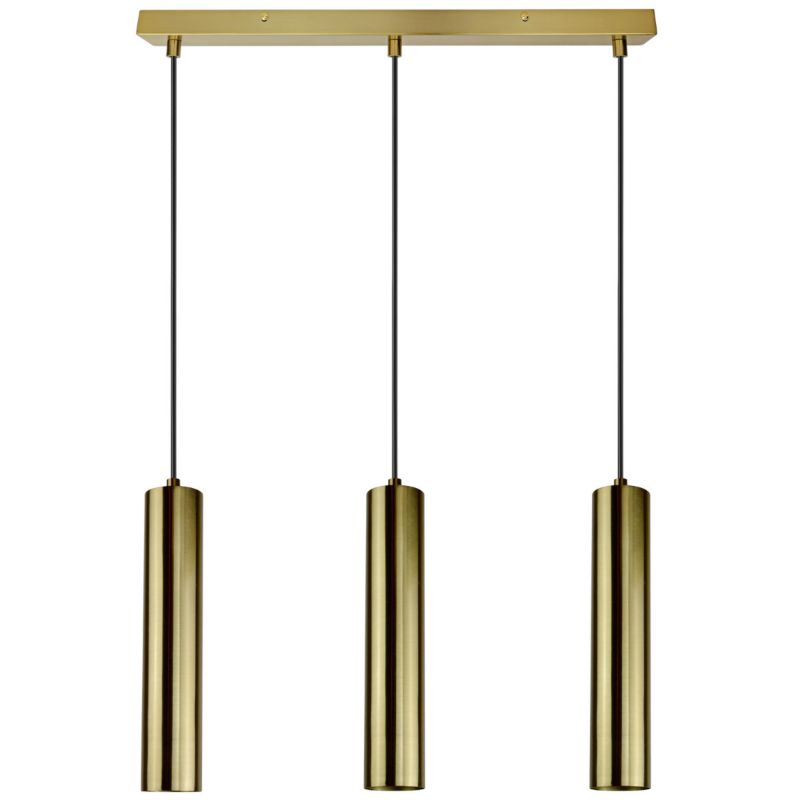 Lampa wisząca Polux Napoli  złota 3 tuby nad stół 3xGU10 x 8W 1 szt.