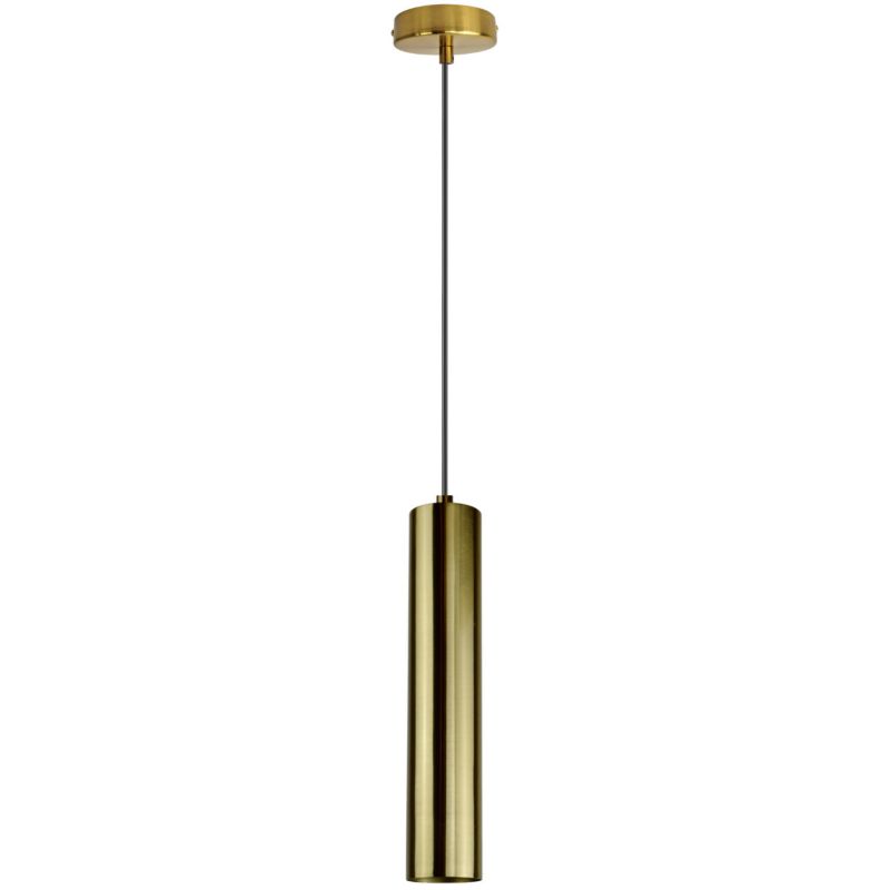 Lampa wisząca Polux Napoli  złota punktowa tuba 1xGU10 x 8W 1 szt.