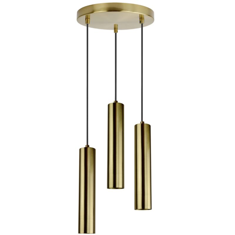 Lampa wisząca Polux Napoli  złota punktowe tuby nad stół 3xGU10 x 8W 1 szt.