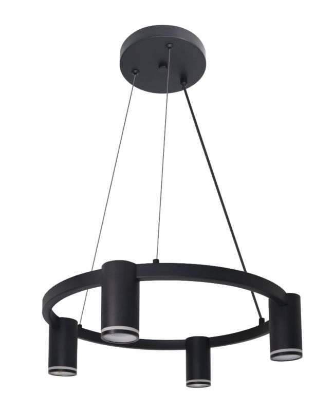 Lampa wisząca Polux Paris 6195 czarna ring 4xGU10 x 1 szt.