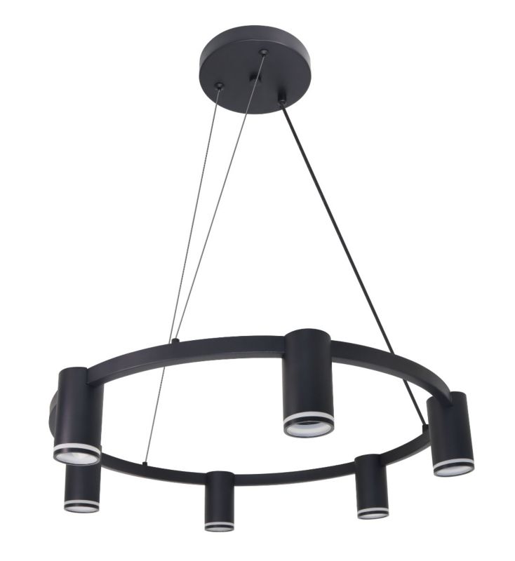 Lampa wisząca Polux Paris 6201 czarna ring 6xGU10 x 12W 1 szt.