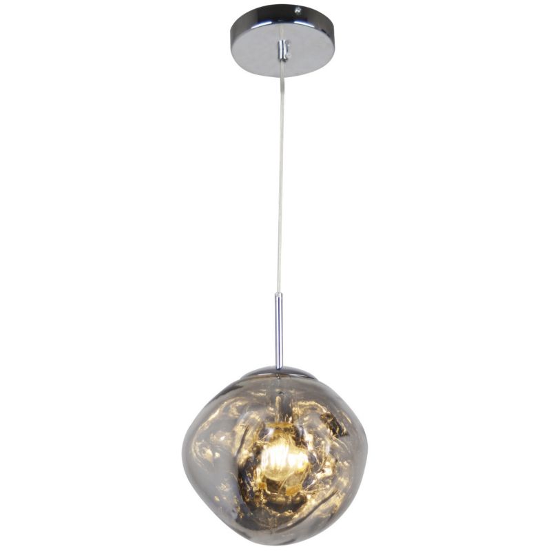Lampa wisząca Polux Parma  chromowanane szkło-chromowana wym: 120 x 28 x 28 cm 1xE27 x 12W 1 szt.