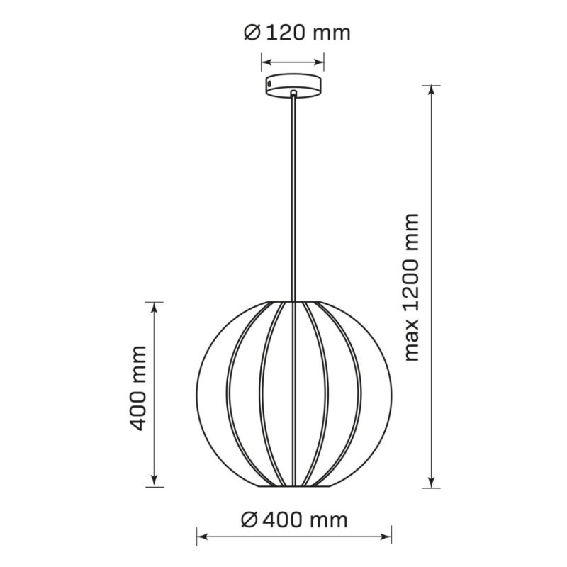 Lampa wisząca Polux Sensai biała wym: 120 x 40 x 40 cm 1xE27 x  1 szt.