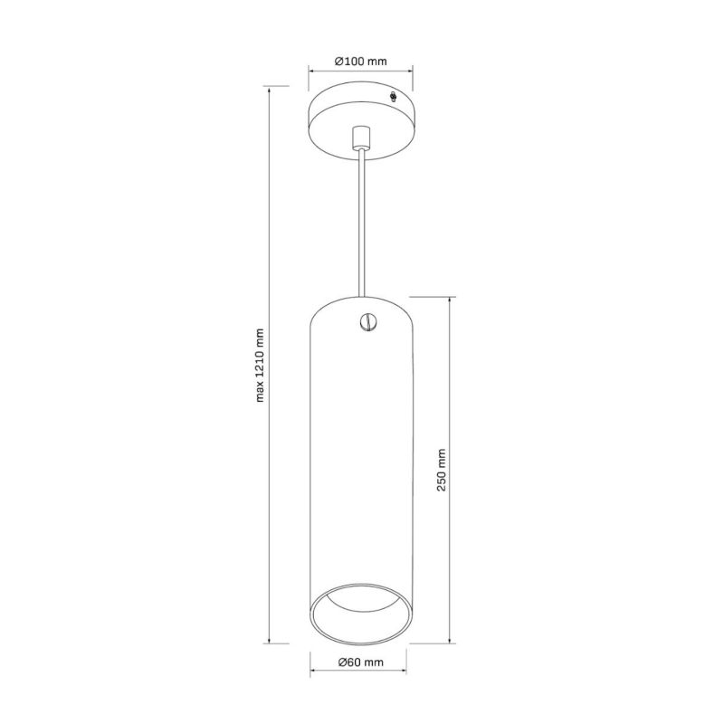 Lampa wisząca Polux Smoky 8342 czarno-przezroczysty tuba 1xGU10 x 10W 1 szt.
