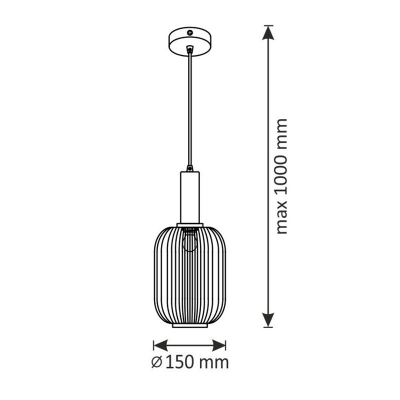 Lampa wisząca Polux Suffolk 7377 zielono-złota szklany klosz 1xE27 x 20W 1 szt.
