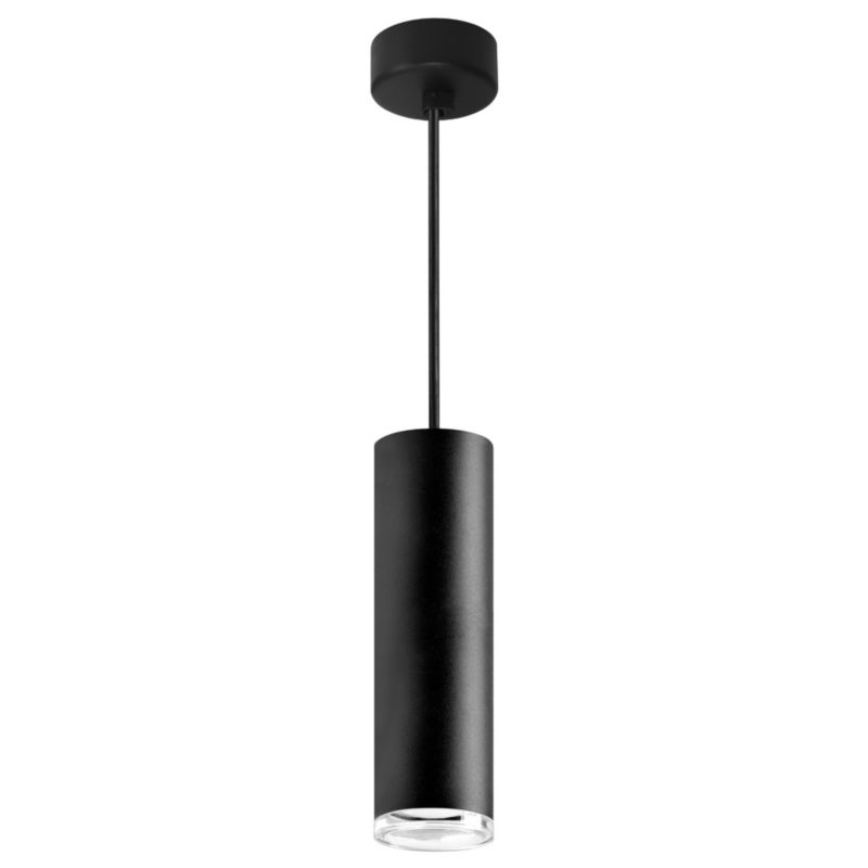 Lampa wisząca Polux Turyn  czarno-przeźroczysta akryl punktowa tuba 1xGU10 x 10W 1 szt.