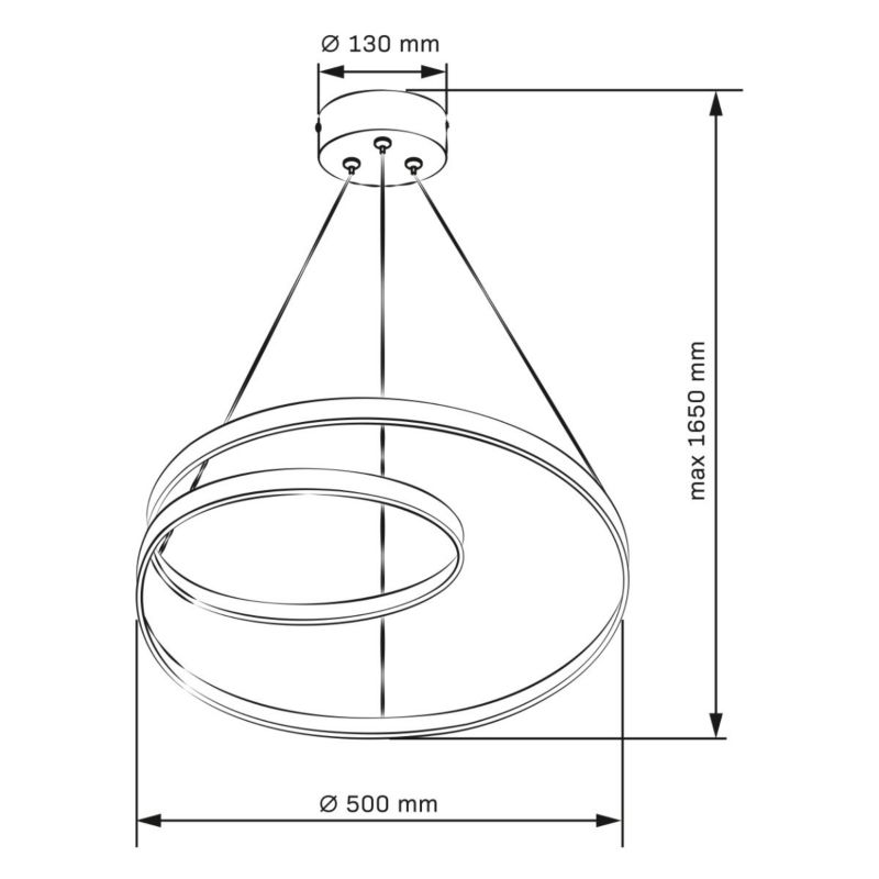 Lampa wisząca Polux Zefira 8021 antracyt nowoczesna wbudowany LED 40W 1 szt.