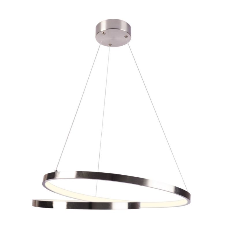 Lampa wisząca Polux Zefira 8045 nikiel nowoczesna wbudowany LED 40W 1 szt.