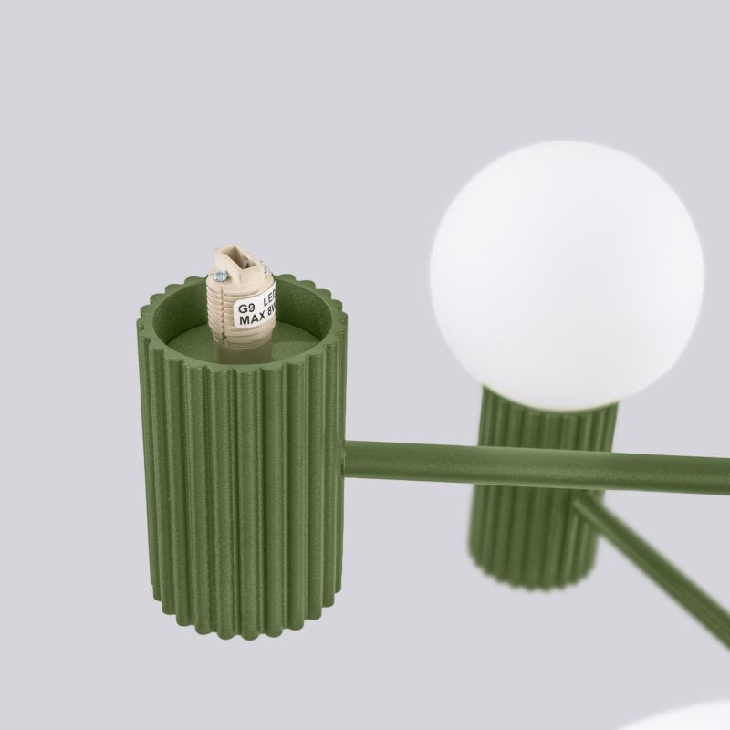 Lampa wisząca  Pure Lume SFERA zielona 6xG9x8W IP20 wym:230x64x64cm - 1 szt.